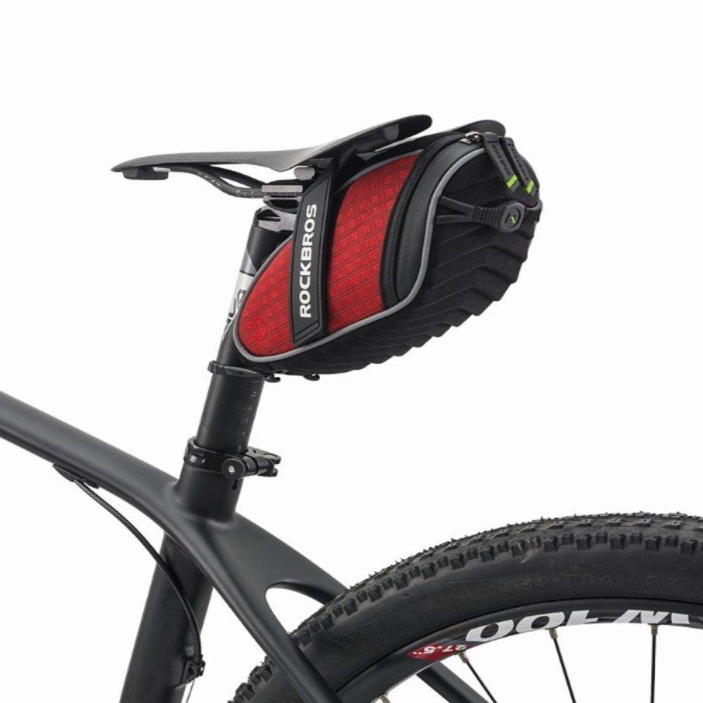 biking bags rain proof Rainproof Bike Saddle Bag Red/Black
