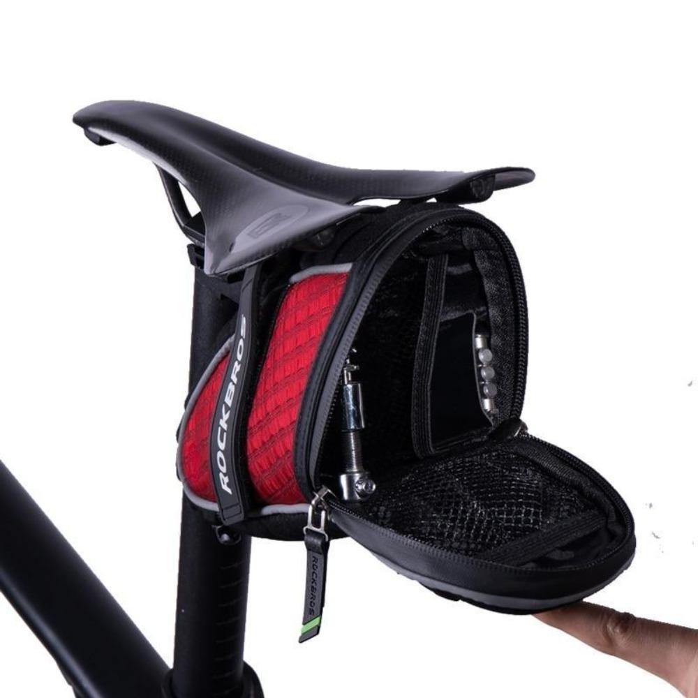 bike saddle bag rain cover Rainproof Bike Saddle Bag Red/Black