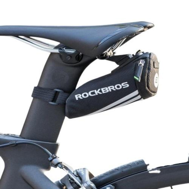 biking bags rain proof West Rainproof Triangle Bike Bag 2L With safe reflective straps around the bag Rainproof Bike Large Saddle Bag